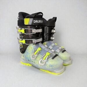 Dalbello Menace 3 Kid's Ski Boots, MP Size 225, Clear Yellow Black Accents